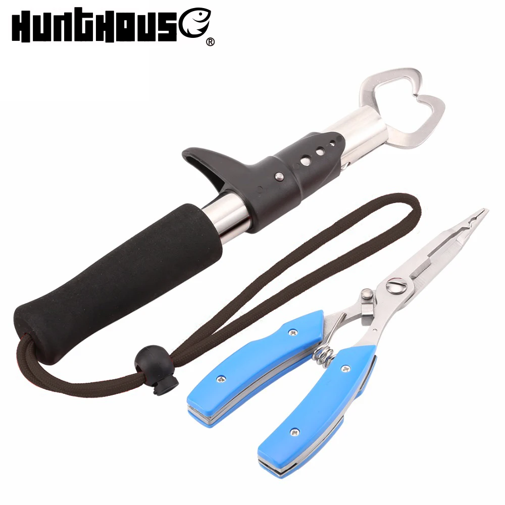 

hunthouse fishing tackle Multifunction Lure Fishing Pliers Stainless Steel Fish Lip Gripper Grip fishing tools and equipment