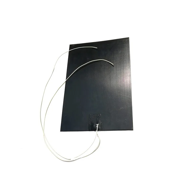 

12in*18in (304.8*457.2*1.5mm) 220v 600w silicone rubber heater for machine adhesive 1 side 100k thermistor 1000mm lead wire