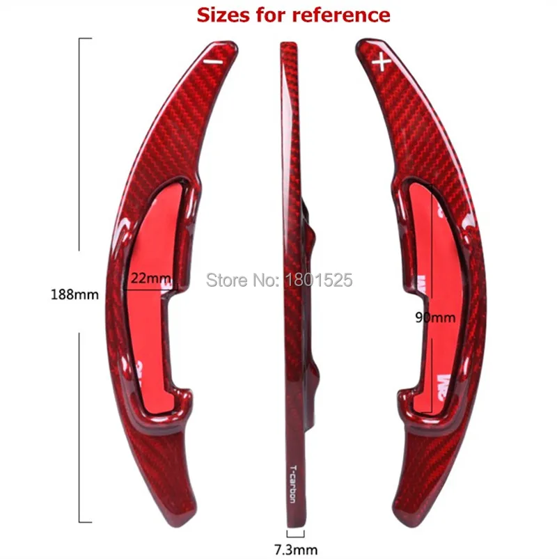 Высокого качества углеродного волокна рулевого колеса автомобиля переключения передач кнопку удлинение motification для BMW M3 M4 M5 M6 X5M X6M 2014-2016