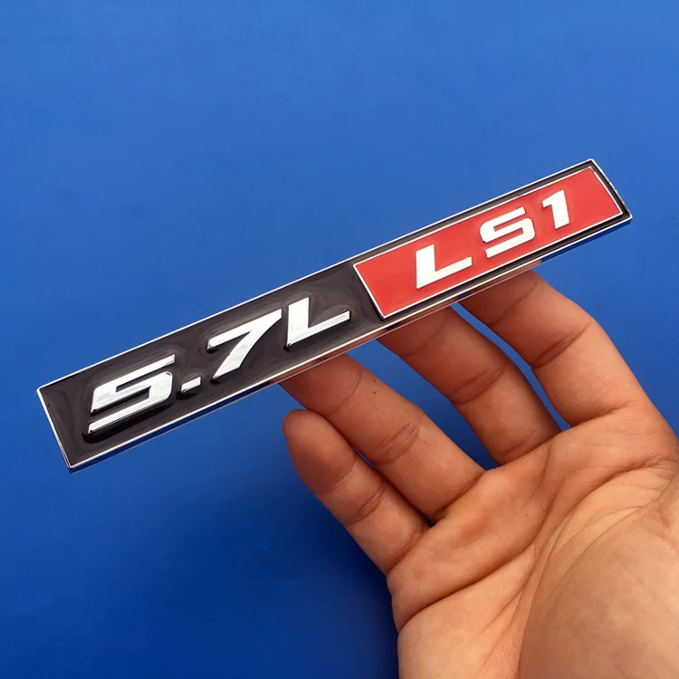1 PCS 3D Metal Emblem 5.0L 5.7L 6.0L 6.8L LS1 LS2 LS3 LS6  COYOTE V8 Body badge Trunk Sticker For JEEP Chevrolet Ford