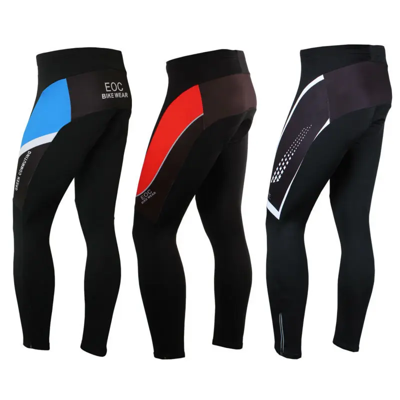 Men/'s Fleece Thermal Cycling Pants Padded Bike Bicycle Outdoor Sports Tights