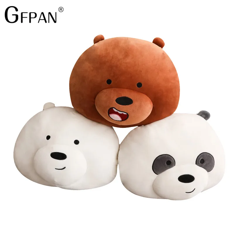 

1pc 30cm Cheap Price Bare bears Cartoon Bear Stuffed Plush Toy White Brown Bear Panda Birthday Gift for Kids Children Baby Girl