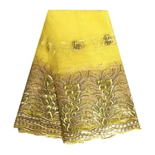 Me-dusa украшенная вышивкой ткань африканский кружевной французский фатин чистая кружева свадебное платье lastest 5 ярдов/шт. Высокое качество