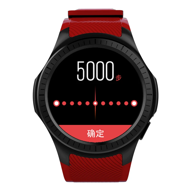 L1 gps Смарт часы для мужчин Android водонепроницаемый TF карта Bluetooth 4,0 монитор сна камера 2MP с Facebook, Twitter - Цвет: Красный