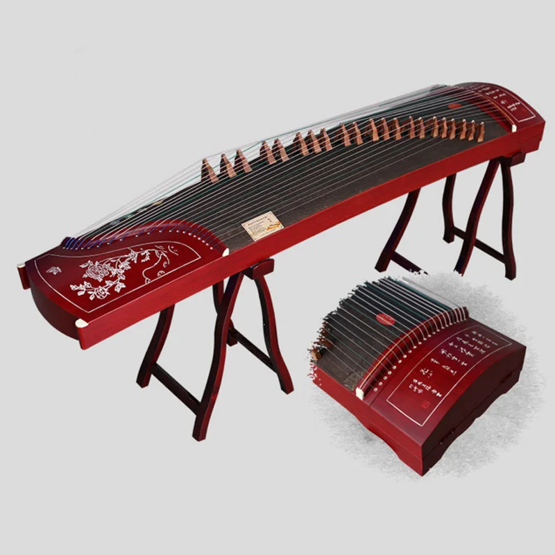 Guzheng новичок преподавание повышение профессионализма введение Wutong Wood guzheng 10 уровень экзамен - Цвет: RED