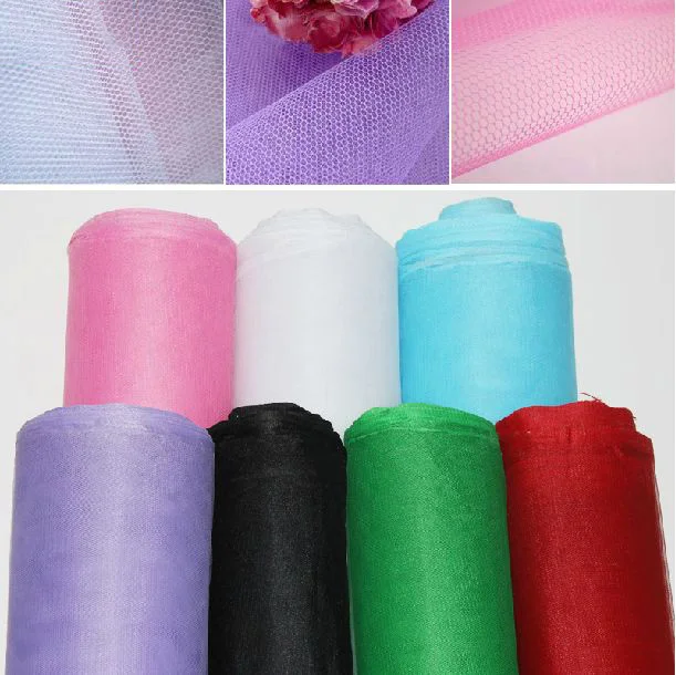 Buy 3 meter/lot Pure color hard tulle ,mesh fabric for