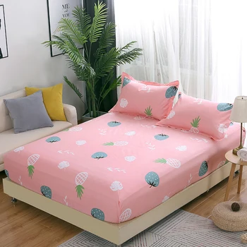 

Cartoon Strawberry fitted sheet Bedding Bedspread soft pillowcase 3pcs comfortable best selling Maiden style home textiles