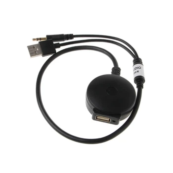 

3.5mm + USB Male To Female Bluetooth Audio Aux Adapter Cable For Car BMW Mini Cooper
