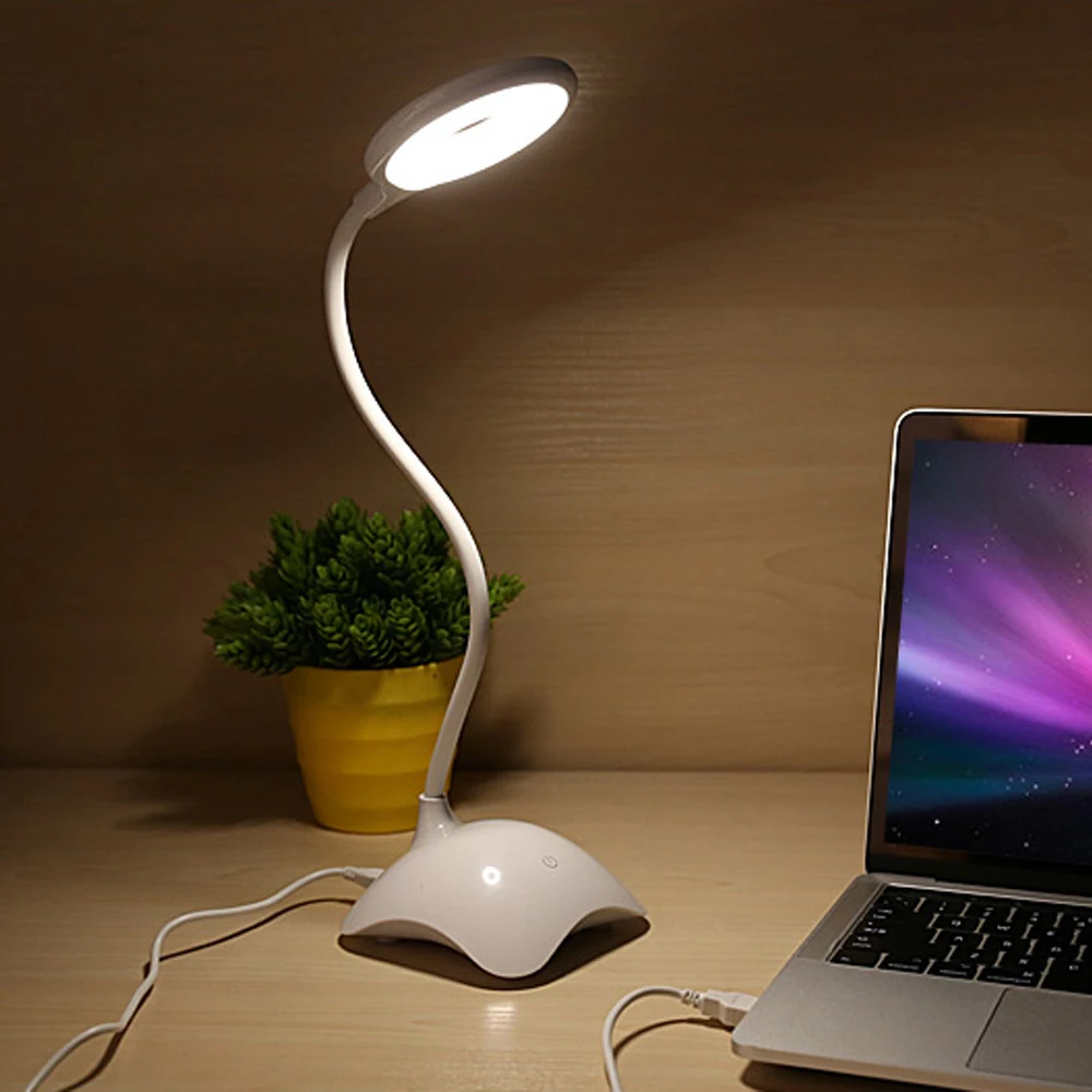 

Led Touch Switch Desk Lamp with Night Light Base Flexo Eye Care Reading Light Stepless Dimming Charging USB LED Table Lamps