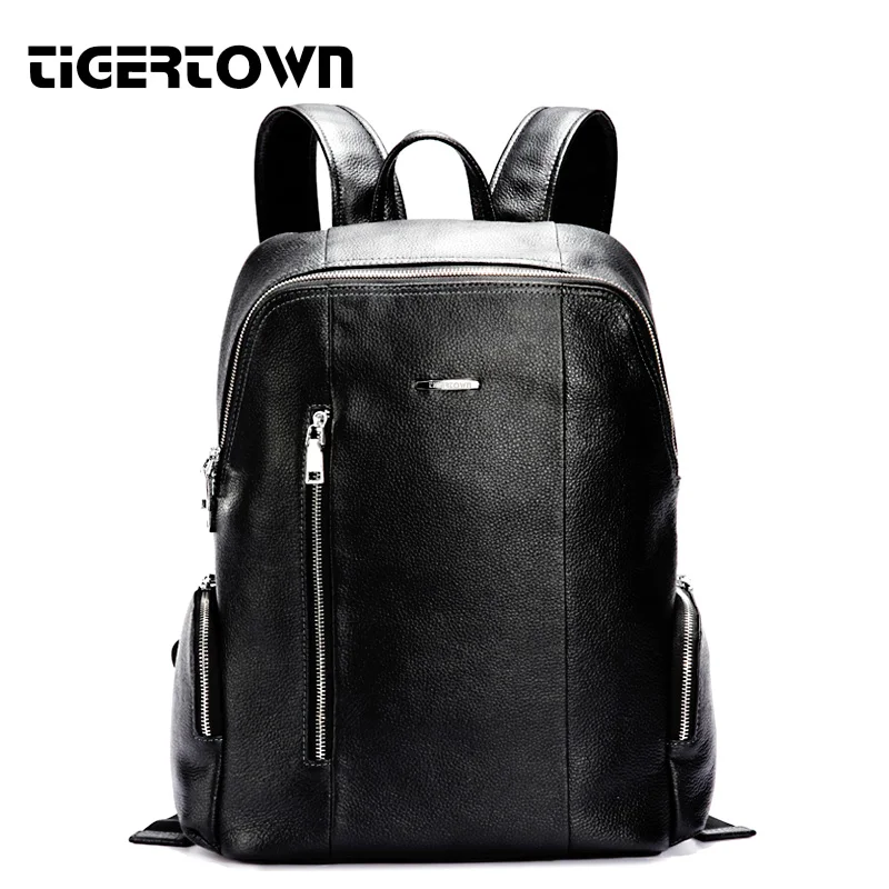 Рюкзак TIGERTOWN из натуральной коровьей кожи вместительный мужской рюкзак для
