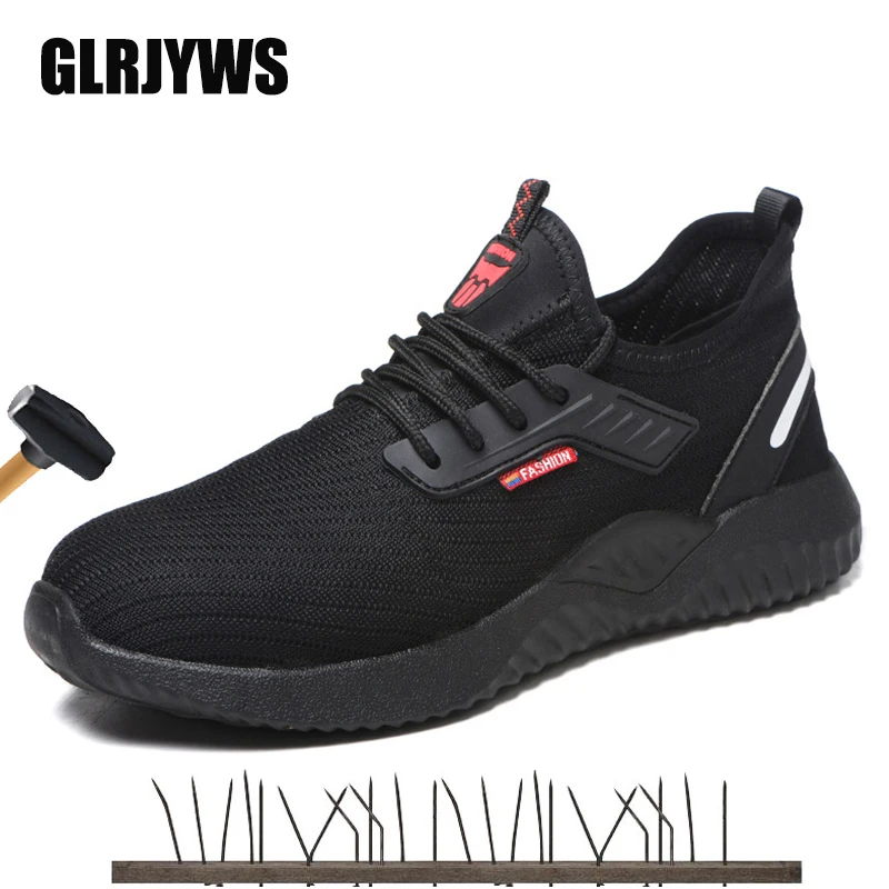 

Summer flying woven breathable lightweight safety boots labor insurance safety shoes work shoes anti-smashing anti-piercing