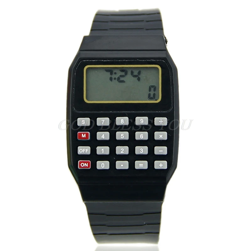 

New Fad Children Silicone Date Multi-Purpose Kids Electronic Calculator Wrist Watch