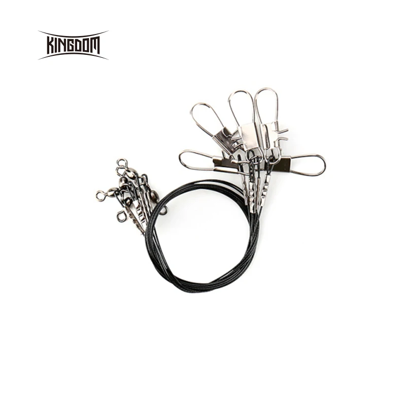

Kingdom Free Shipping 5pcs/bag Fishing Hooks Line Trace Wire Leader Swivel Spinner Shark Spinning Expert