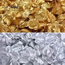 1000 шт./лот, 5*5 см, золотые/серебряные искусственные лепестки роз для свадебного украшения, лепестки для свадебной вечеринки, украшения для мероприятий, petalos