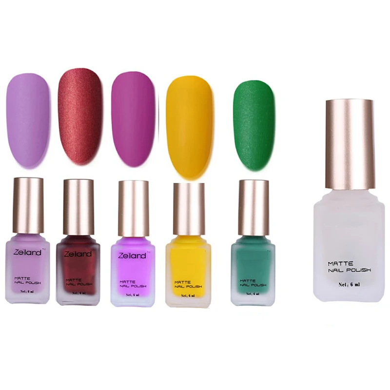 

6Pcs/Set Matte Nail Polish Long-Lasting Matte Matte Effect Nail Gel Uv Nail Art Tool Supplies