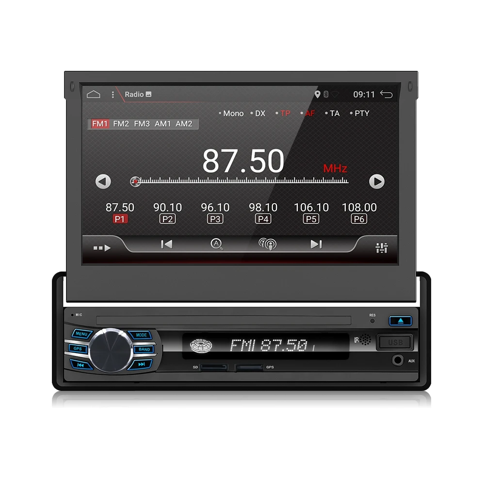 Sale 1din 7" Universal car multimedia player Android 6.0 Quad Core Car radio GPS Navigation radio stereo Wifi BT autoRadio 4G SWC RDS 3