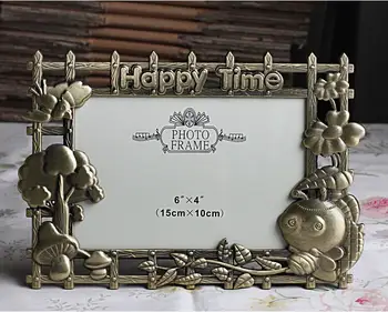 

Europe metal Alloy 6inch Vintage alphabet baby photo frame decoration Metal Picture Frame Bridal Favor Gifts Home Decor XC032