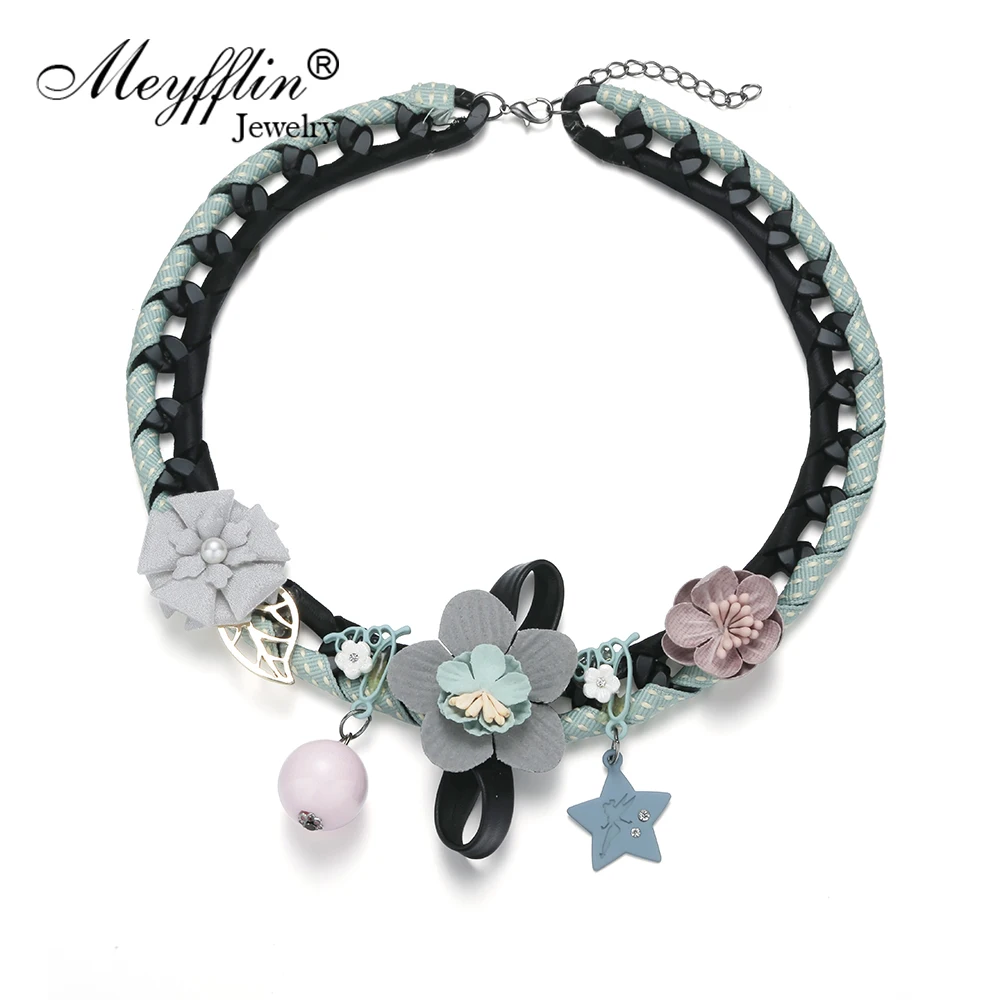 Meyfflin Collier Femme модное ожерелье в виде цветка s &amp Подвески Ювелирные изделия для
