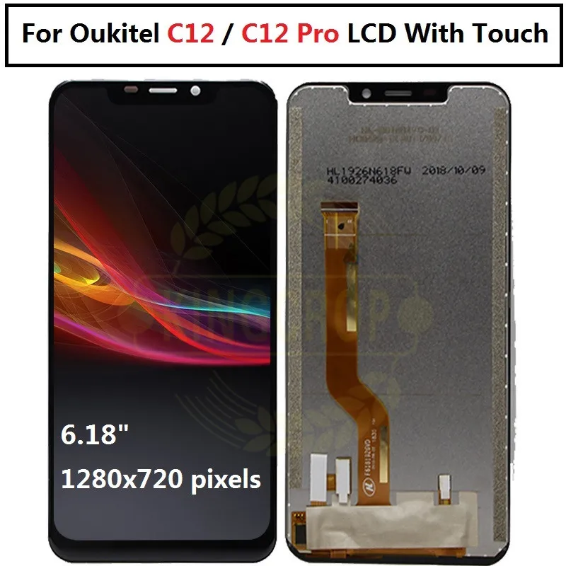 

6.18"For Oukitel C12 Pro LCD Display with Touch Screen Replacement For Oukitel C12 LCD display With touch screen +Tools