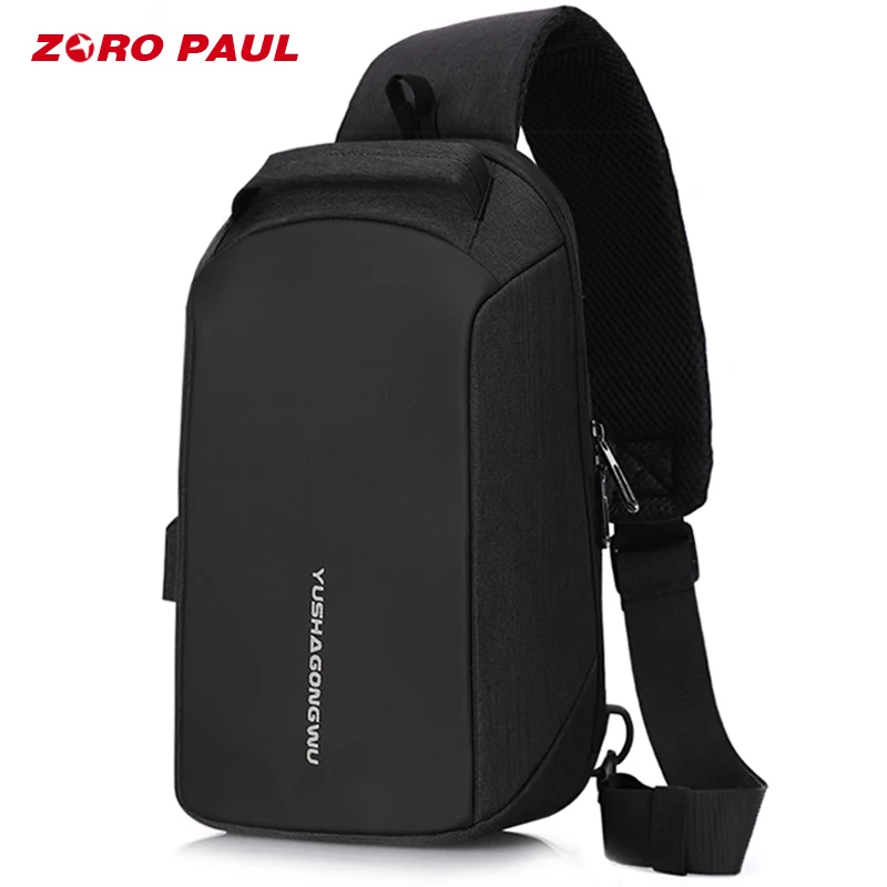 

ZORO PAUL Korean Crossbody Bags for Men Short Trip Messenger Bag Water Repellent Shoulder Bag Male Chest Bag Pack 9.7 inch IPAD