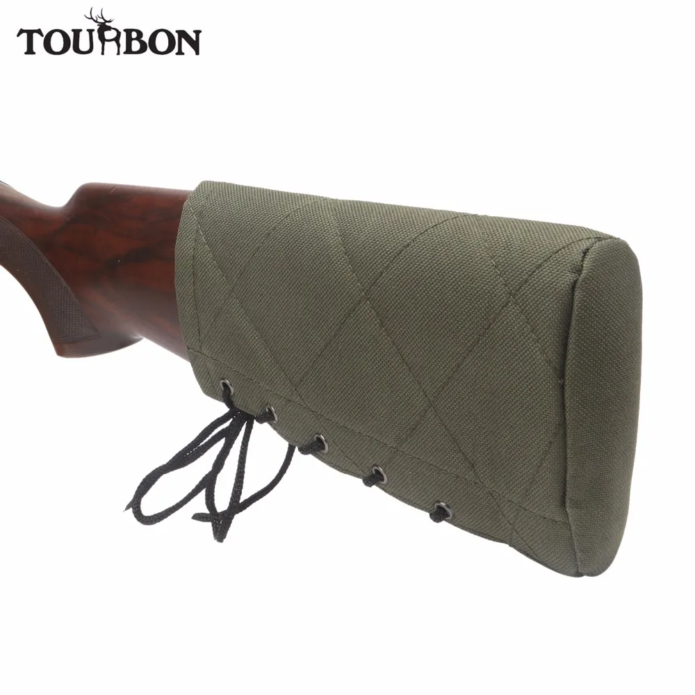 Tourbon ButtStock Holder Slip on Recoil Pad Shotgun Rifle Real Leather Gun Small 