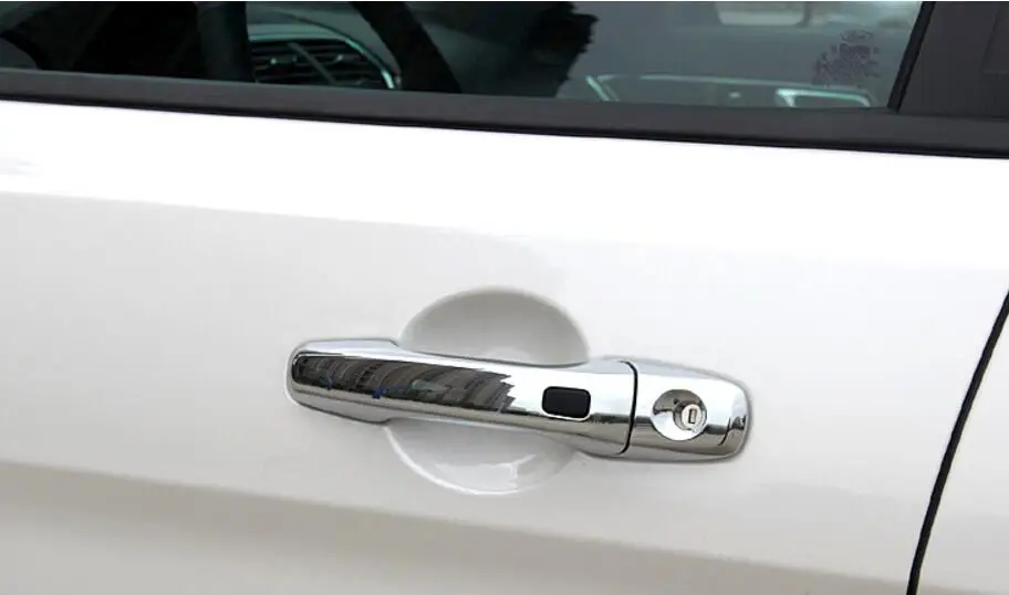 ABS Car Door Handle Covers Trim with Smart Key Hole Style For Explorer
