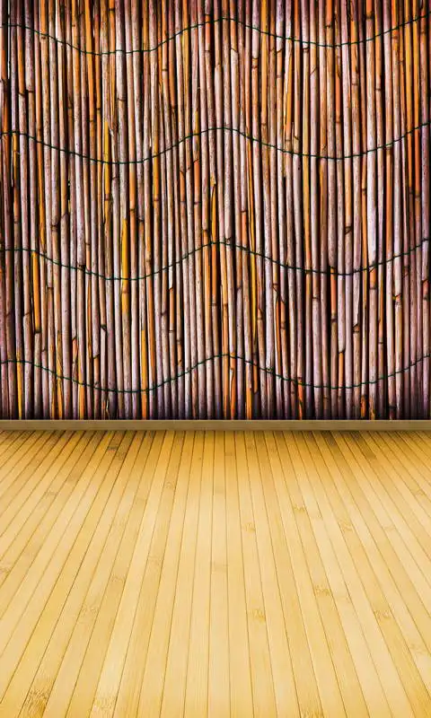5x7ft бамбук стена деревянный пол на заказ моющиеся Одна деталь без морщин баннер