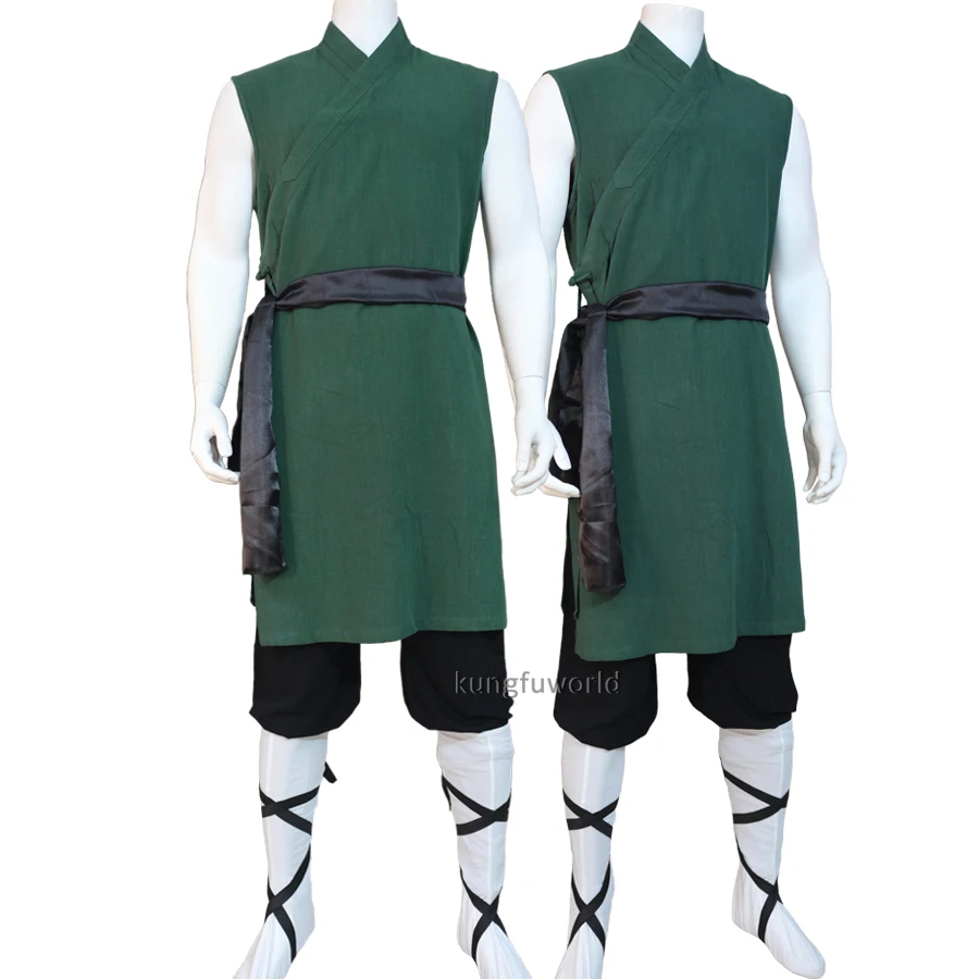 

Shortsleeves Chinese Kung fu Suit Shaolin Monk Uniform Martial arts Tai chi Clothes Wing Chun Robes 10 Colors Need Measurements