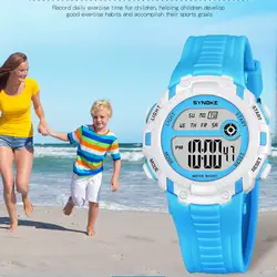 SYNOKE модные повседневные Брендовые мужские часы Multi-function 50 м водостойкие студенческие часы светодиод цифровой двойные экшн-часы чудесные