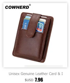 Excellent quality! Genuine Leather Unisex Card Holder Wallets Female Credit Card Holders Women Pillow Card holder w/ photo 2221
