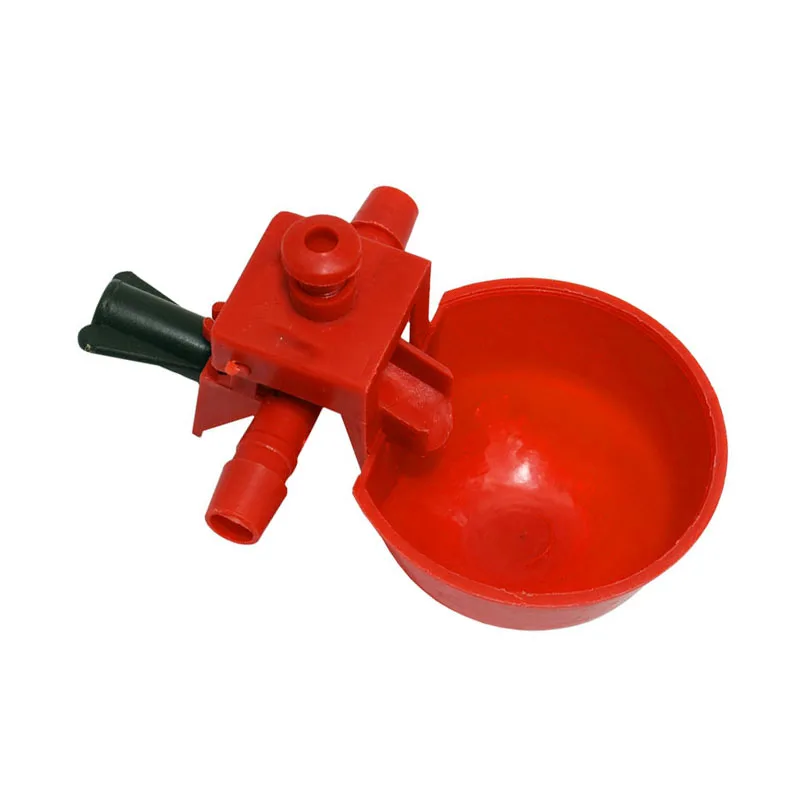 50 Sets Red Quail Waterer Animal Feeders Automatic Bird Coop Feed Poultry Chicken Fowl Drinker Water Drinking Cups