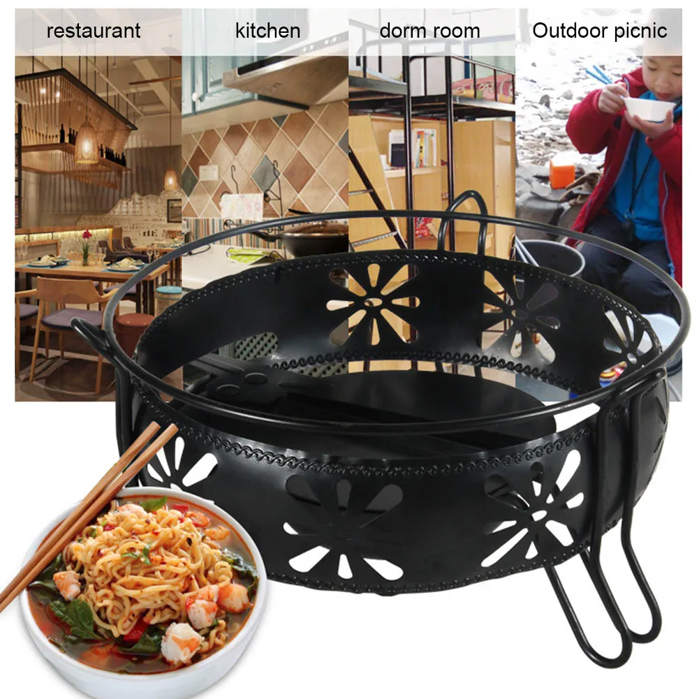 Pot Stand with Tray Alcohol Stove Solid Fuel Stove Ultralight Home Use Pocket Stoves E2Sin BBQ