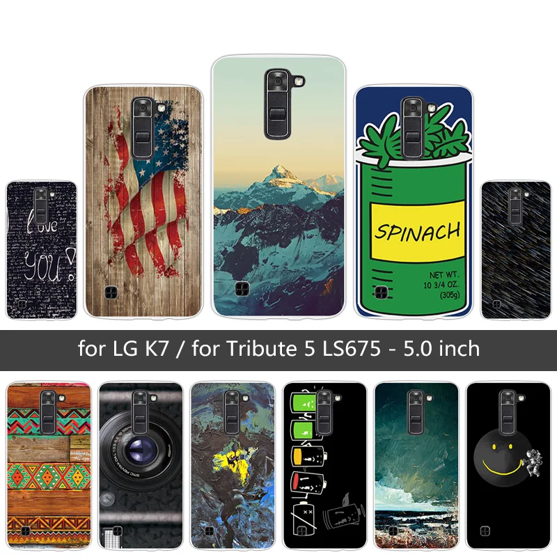 Для LG K7 K330/Tribute 5 LS675/X210 X210DS модная задняя крышка Fundas для TPU Ультратонкий Мягкий