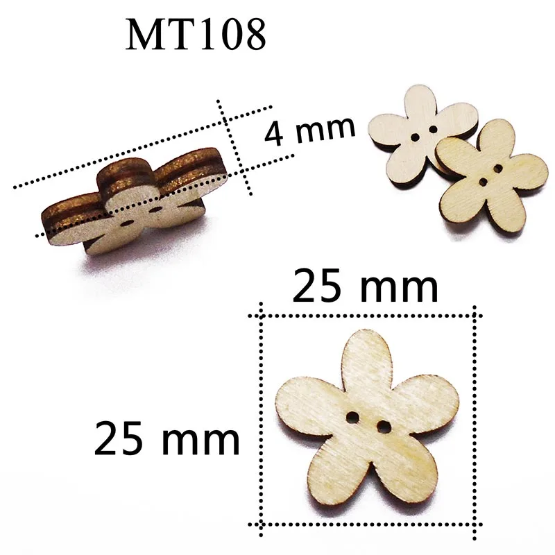 ZIEENE 10 шт 50 шт 100 шт Смешанные 9 видов стилей натуральный цвет детские Мультяшные деревянные пуговицы пошив скрапбукинга поделки для детей ручной работы - Цвет: MT108