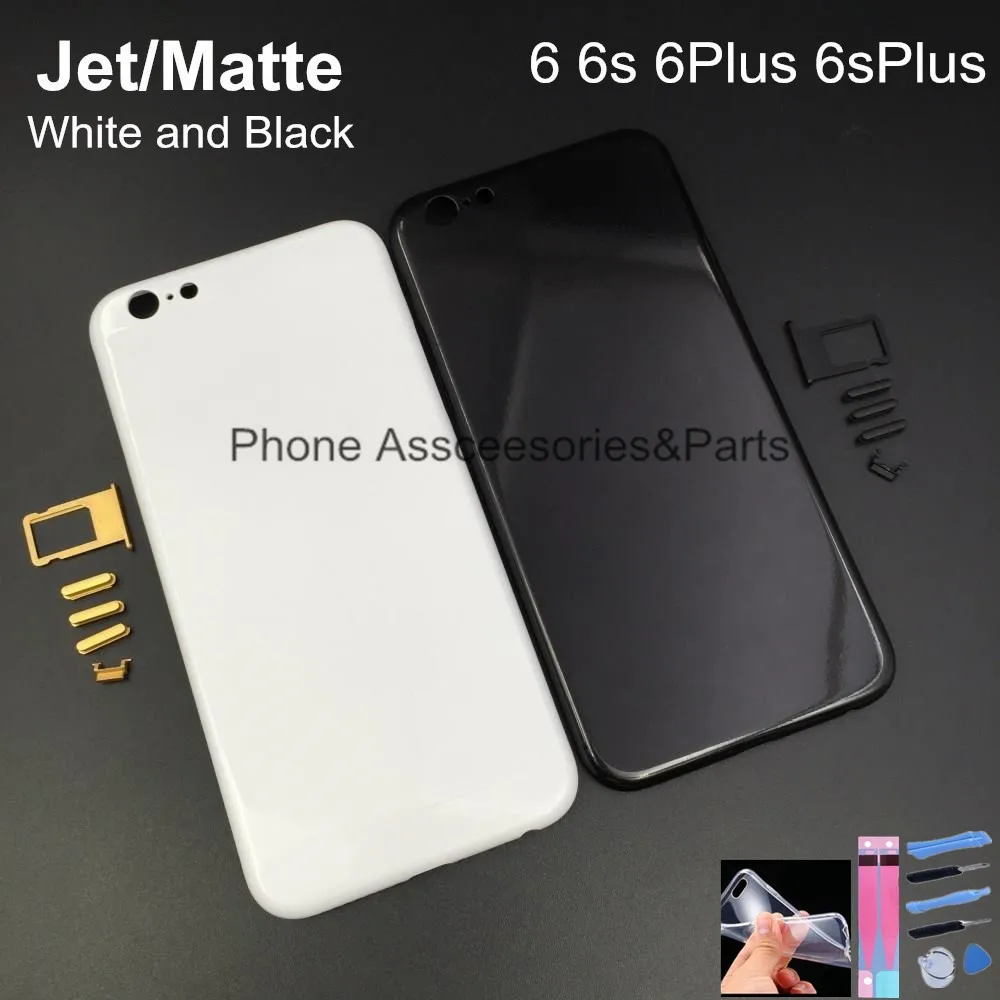 Download Matte White Housing For Iphone 6 6s Housing Jet Black White Metal Back Cover Chassis Frame For ...
