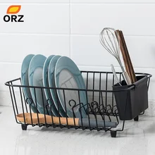 ORZ кухонный Органайзер сушилка для посуды сушилка металлическая кухонная раковина держатель лоток для тарелок чаша стаканчики посуда полка корзина