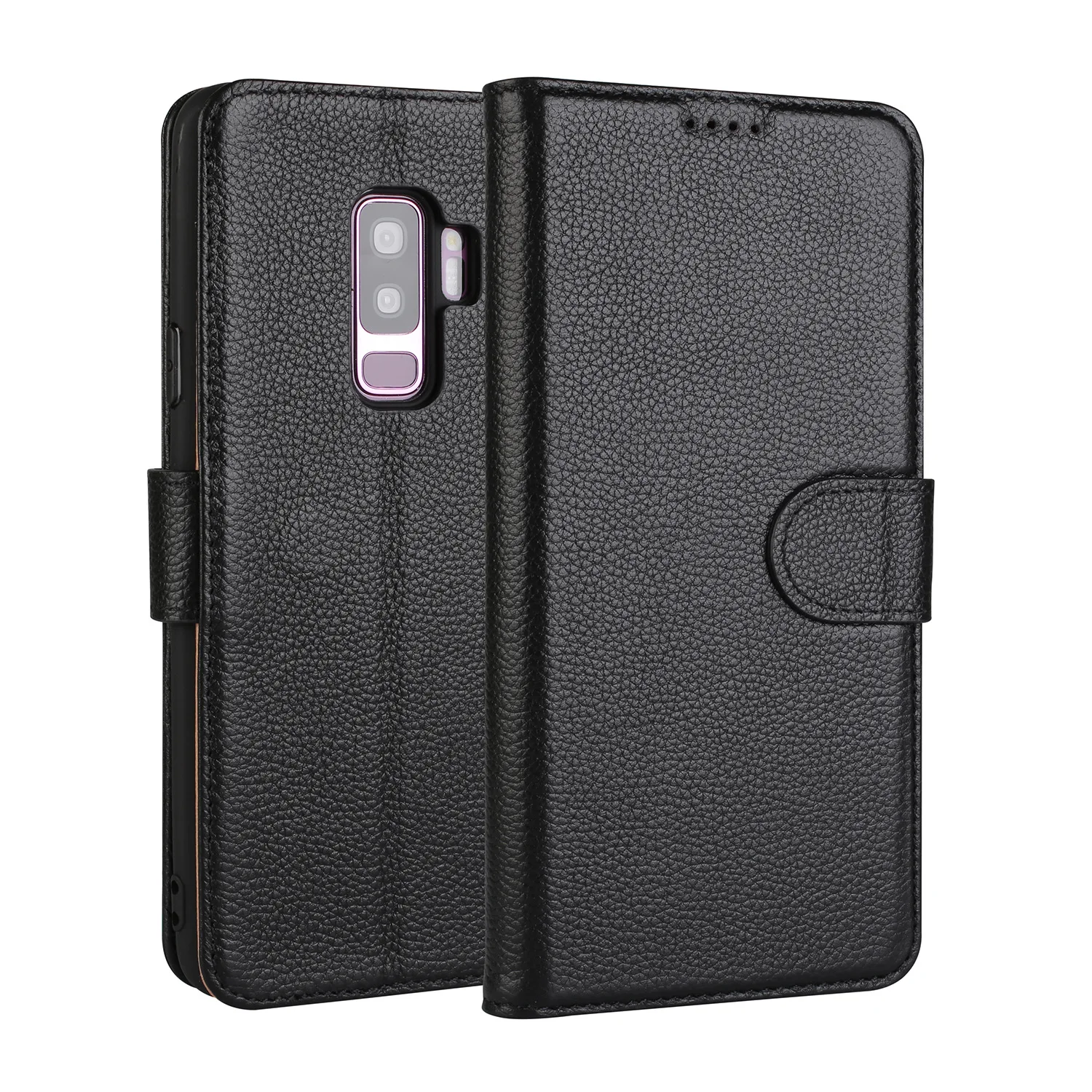 Genuine Leather Flip Wallet Case For Samsung Galaxy S9 Plus S8 Note 8