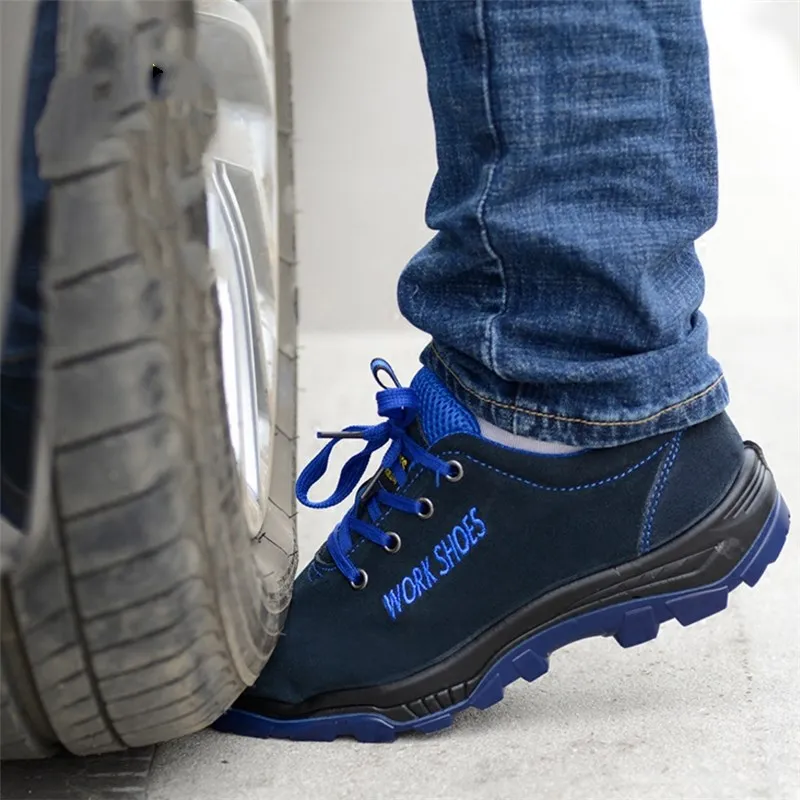 

Breathable Men Safety Work Shoes Steel Toe prevent smashing and puncture Men's Casual Shoes Large Size Shoes protection shoes