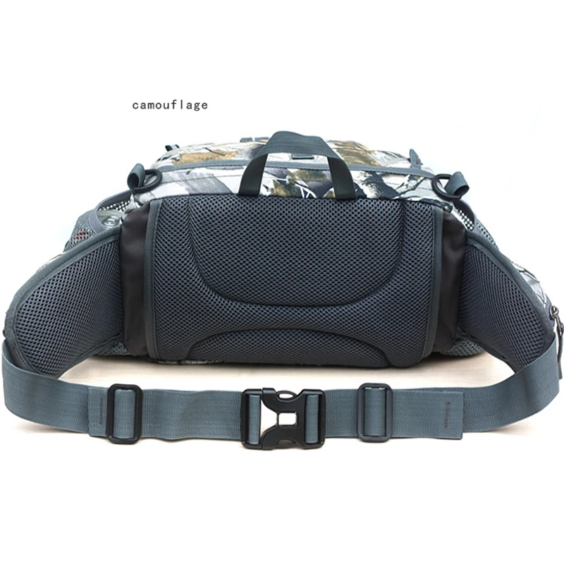 Outdoor Hiking Cycling Waist Bag Tactical Pack with Bottle Multifuntional Sport Shoulder Bags Camouflage Travel Waterproof