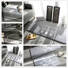 50x70 см/50x120 см светло-серый простой современный плюшевый ковер, коврик для ванной комнаты, Противоскользящий коврик для туалета, подставка для ног, коврик для гостиной