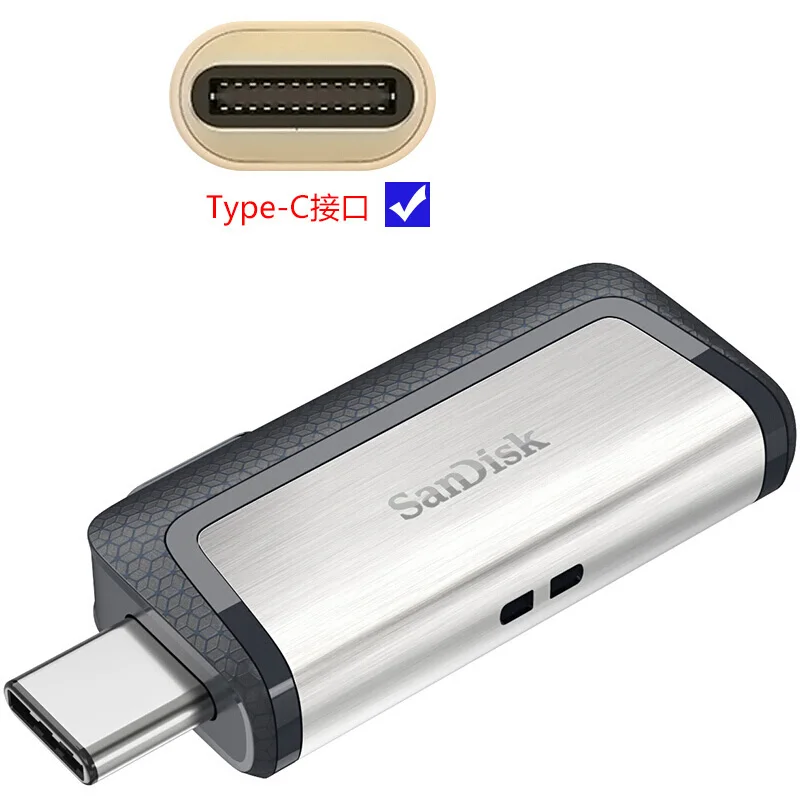 Флеш-накопитель sandisk, 32 ГБ, usb c, флеш-накопитель, 64 ГБ, 128 ГБ, 256 ГБ, карта памяти SDDDC2, экстремальный диск типа C на ключ для Mac и PC, Cle USB флэшка сердце флэшка type c Флэшки флэшка type-c флэшки usb