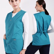 Для женщин костюм медика Топы врачей куртки форма медсестры на каждый день, жилет больница Верхняя одежда лабораторный халат