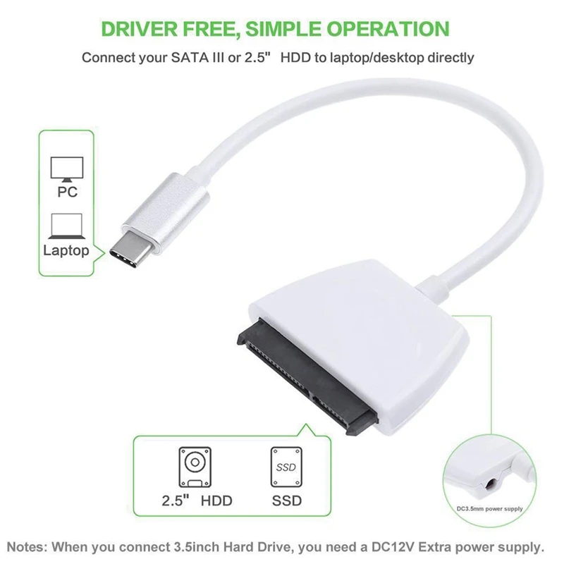 FFYY-Usb3.1 type-C до 22 Pin Sata Sdd жесткий диск адаптер кабель конвертер супер скорость