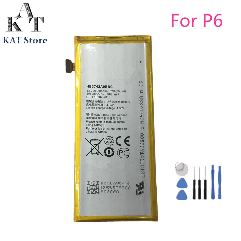 Аккумулятор HB3742A0EBC для телефона Huawei Ascend P6 G6 G620 G621 G620s G630 сменный аккумулятор