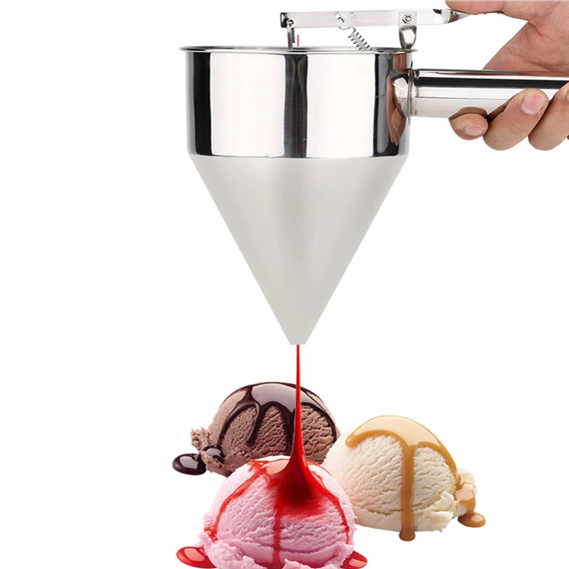 

New Baking Funnel Stainless Steel Waffle Batter Dispenser Pancake Maker Cooking Tools for Home Kitchen Bakery Use Tool