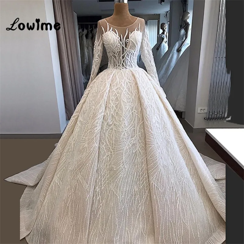

Luxury Wedding Dresses Vestido De Noiva 2019 New Couture Long Sleeves Bridal Gowns Muslim Robe De Mariee Bride Dress