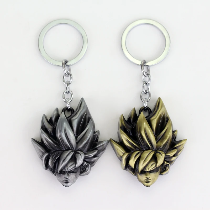 

6 Types Anime Dragon Ball Keychain Jewelry Z Son Goku Saiyan 3D Metal Figure Key Ring Toys Fans Gift