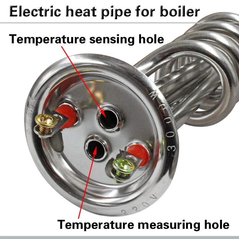 Котел нагреватель труба электрическая тепловая трубка водонагреватель генератор трубка электрическая тепловая штанга спиральная трубка 220 В 3 кВт