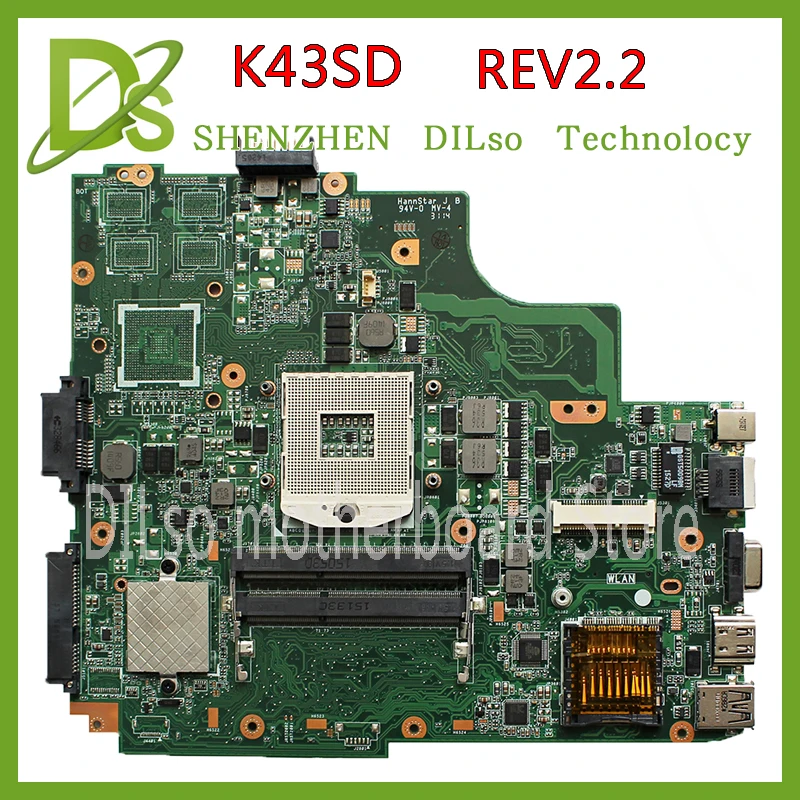 Материнская плата KEFU K43SD для ноутбука ASUS K43E A43E K43SV K43SJmianboard без GPU DDR3 | Компьютеры и