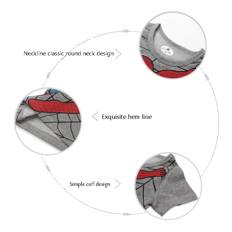 Летняя одежда для мальчиков футболка с короткими рукавами из чистого хлопка с рисунком паука качественная одежда для детей 2-8 лет г., лидер продаж